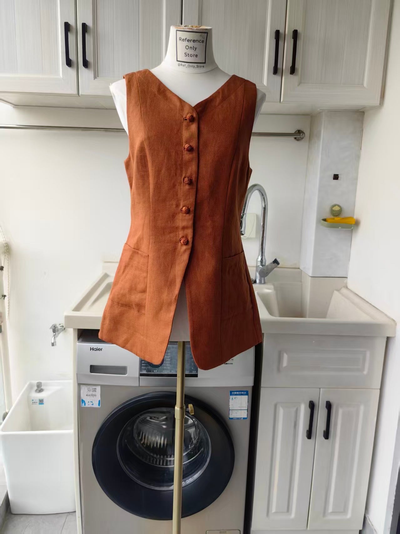 POS Lorenzo linen high neck and perri shorts