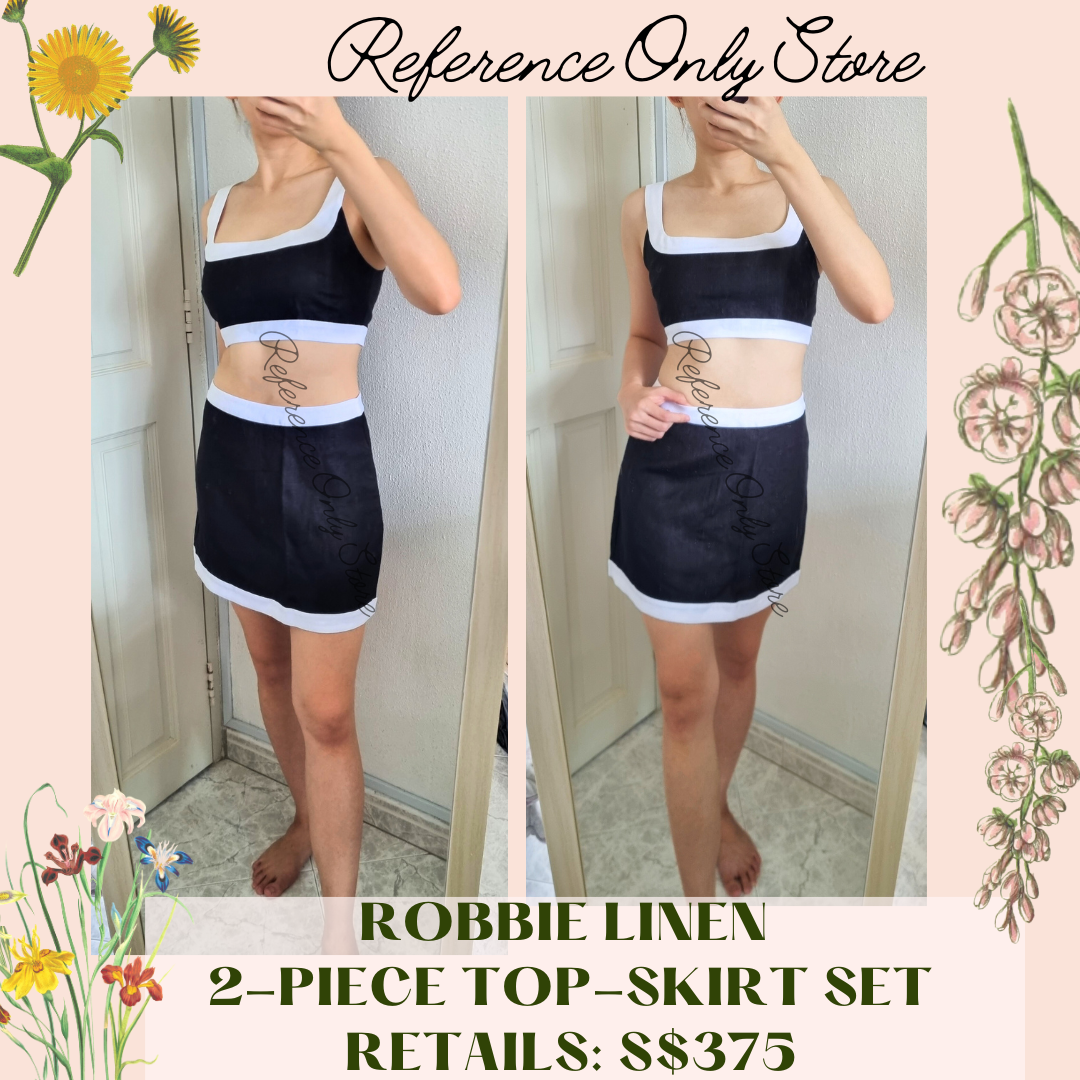 Restocked! Ref Robbie Linen Two Piece Top Skirt Set
