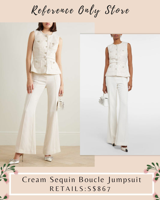 SP Sequin embellished boucle jumpsuit