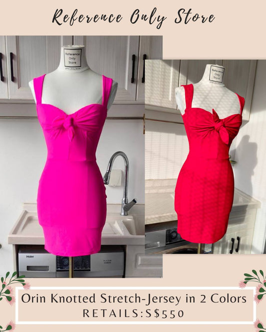 AP Orin Knotted stretch Jersey mini dress