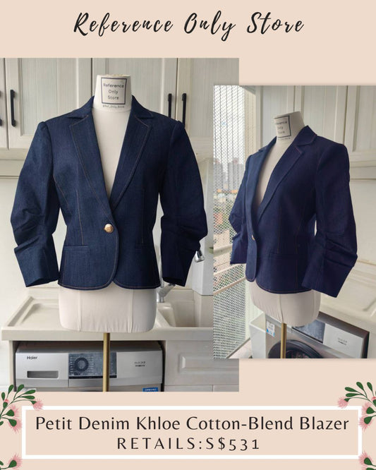 CAS Petit Denim Khloe cotton blend blazer