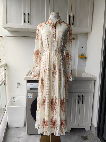 uj Emilie silk viscose blend midi shirt dress in 2 colors