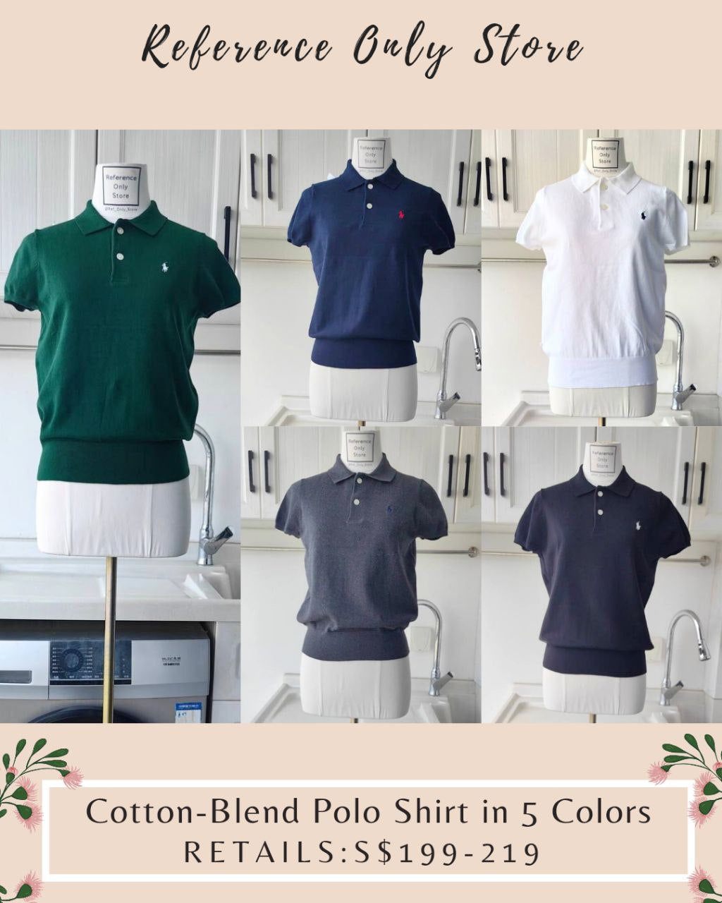 RL Cotton Blend Polo Shirt in 5 Colors