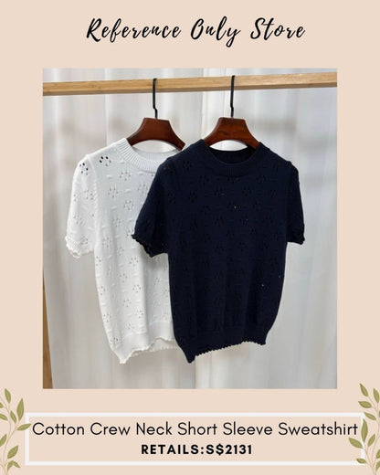 MM Cotton crew neck short sleeve sweat shirt top