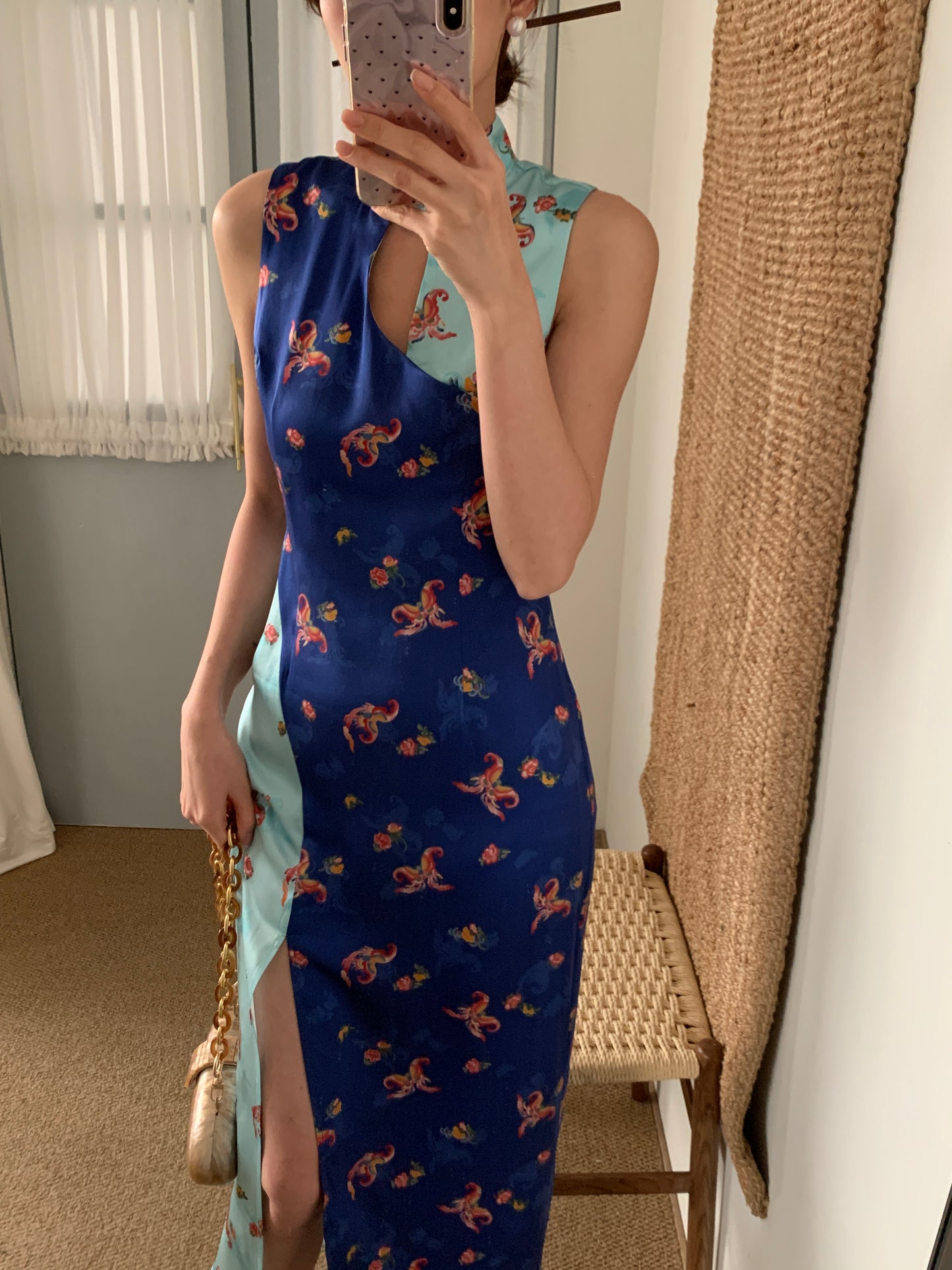 Mneme Sapphire Qipao Dress