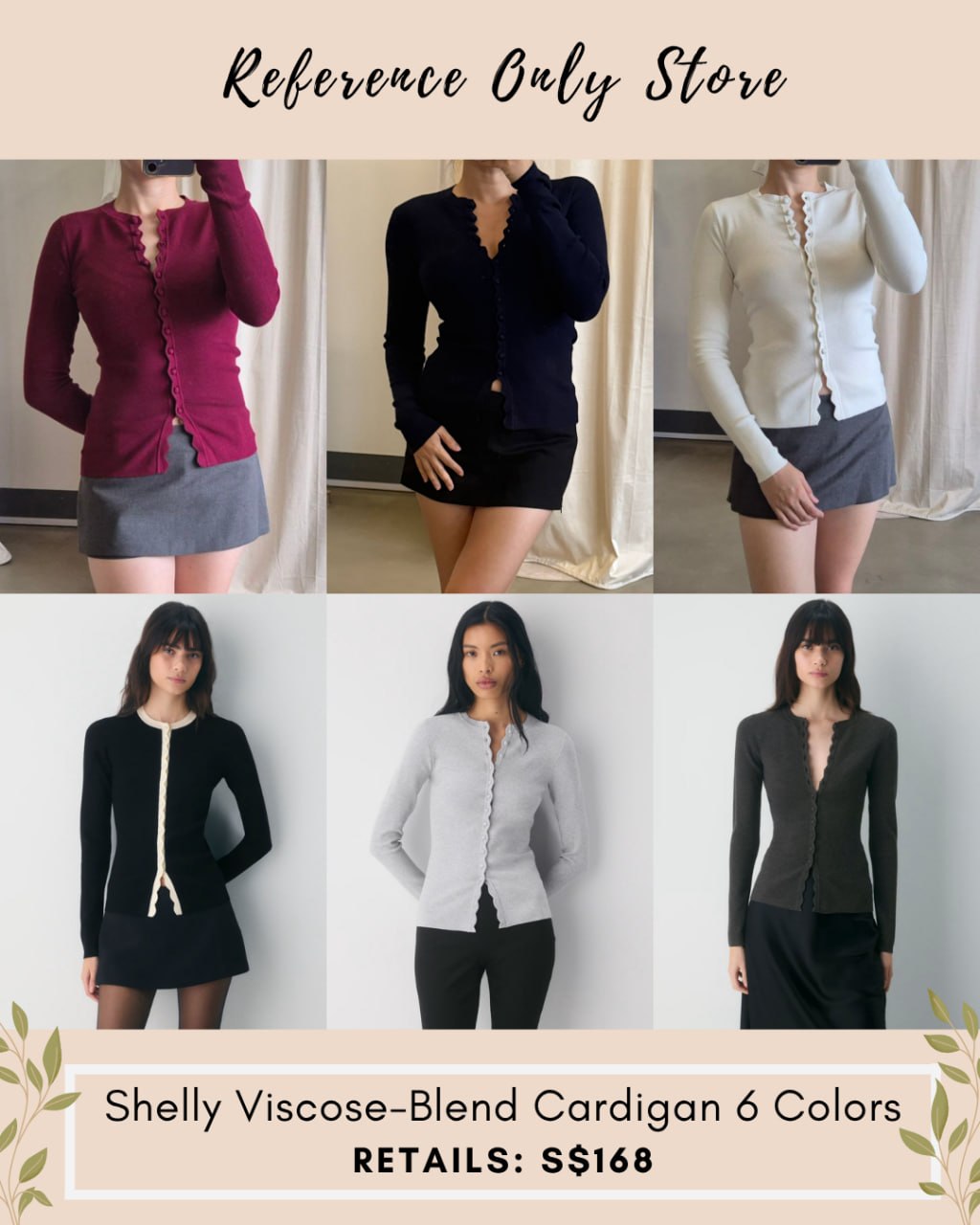 6 colors! ARZ Shelly viscose blend cardigan