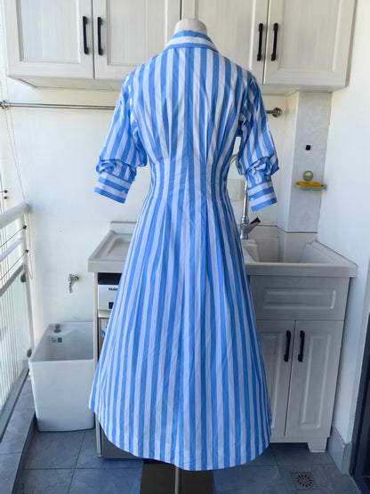 sk Jazz midi cotton shirt dress