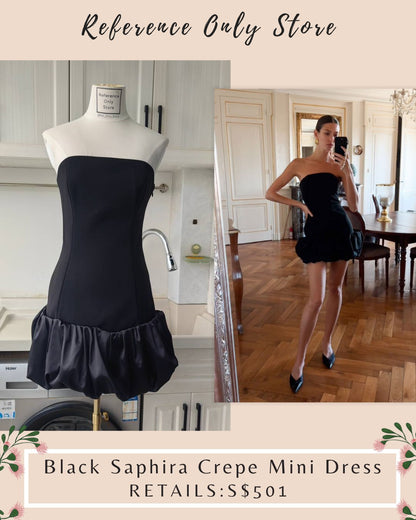 MS Black Saphira Crepe mini dress