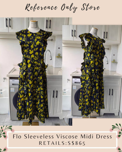 UJ Flo Sleeveless viscose midi dress