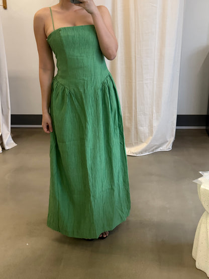 AMR Green Trinity midi cotton dress