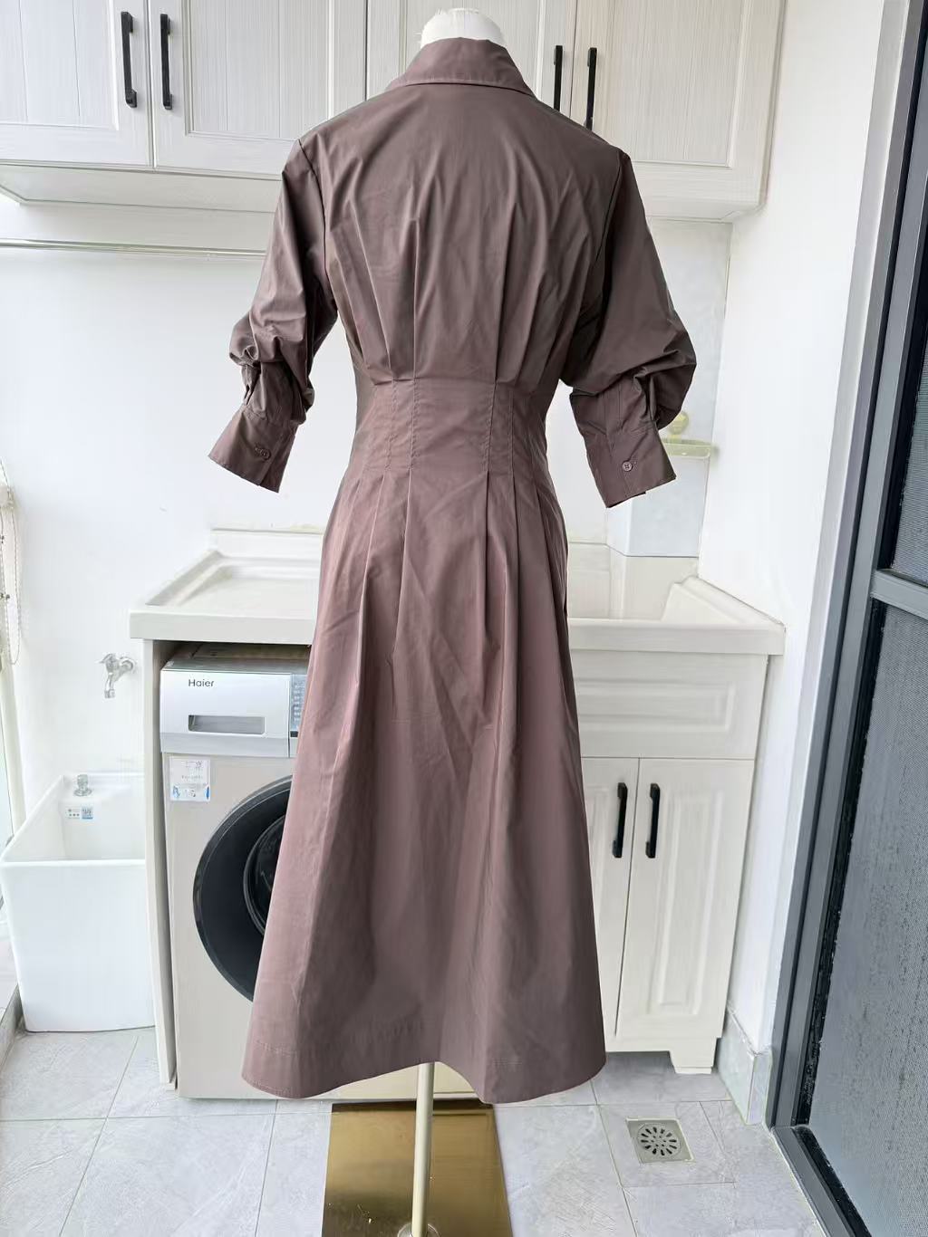 SK Jazz cotton blend midi shirt dress