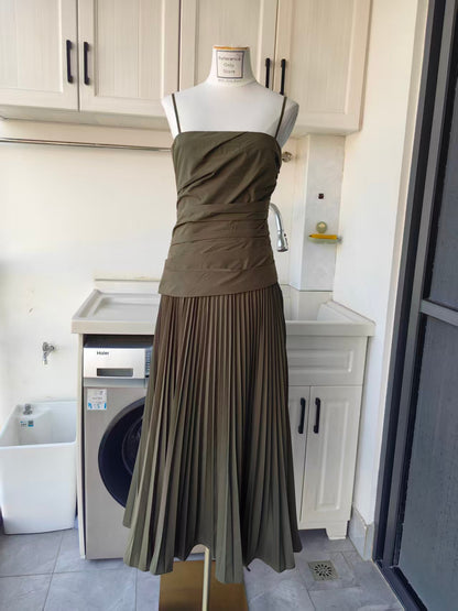 SK Arie pleated midi dress in 2 colors