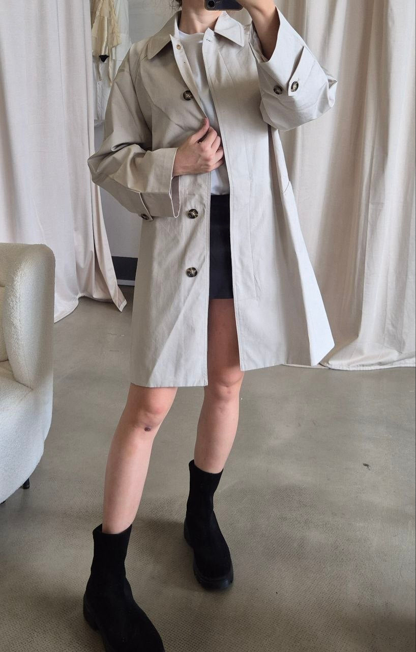 TR Amaya cotton trench in beige