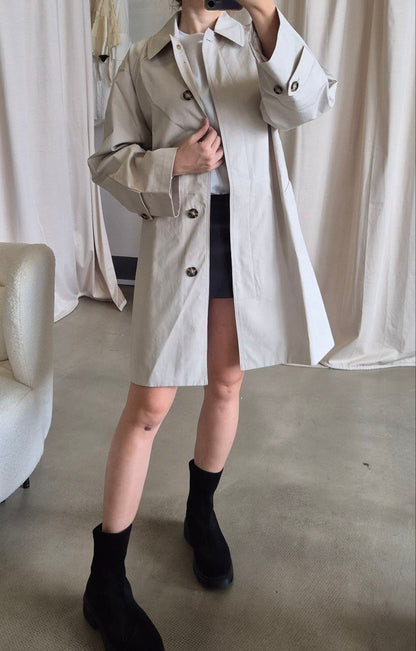 TR Amaya cotton trench in beige