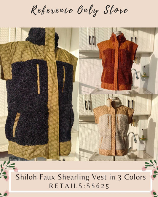 UJ Shiloh Faux Shearling Vest in 3 Colors