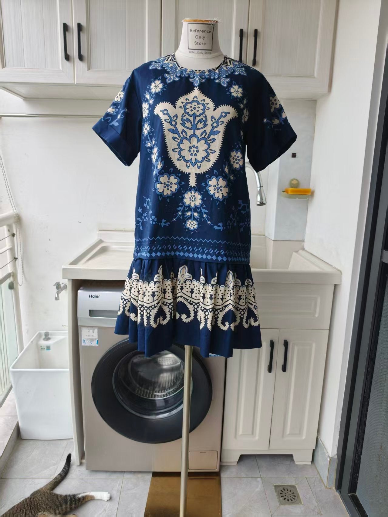 SE Emelina linen cotton blend dress with separate inner lining dress