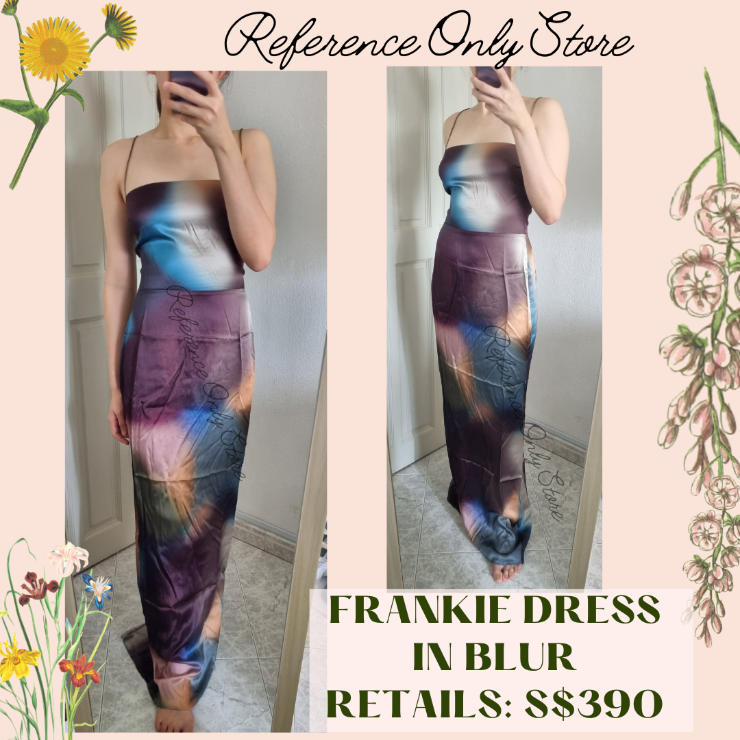 Frankie Silk Maxi Dress in Blur