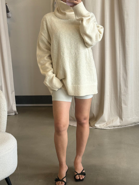 Tot Longline cotton - cashmere turtleneck