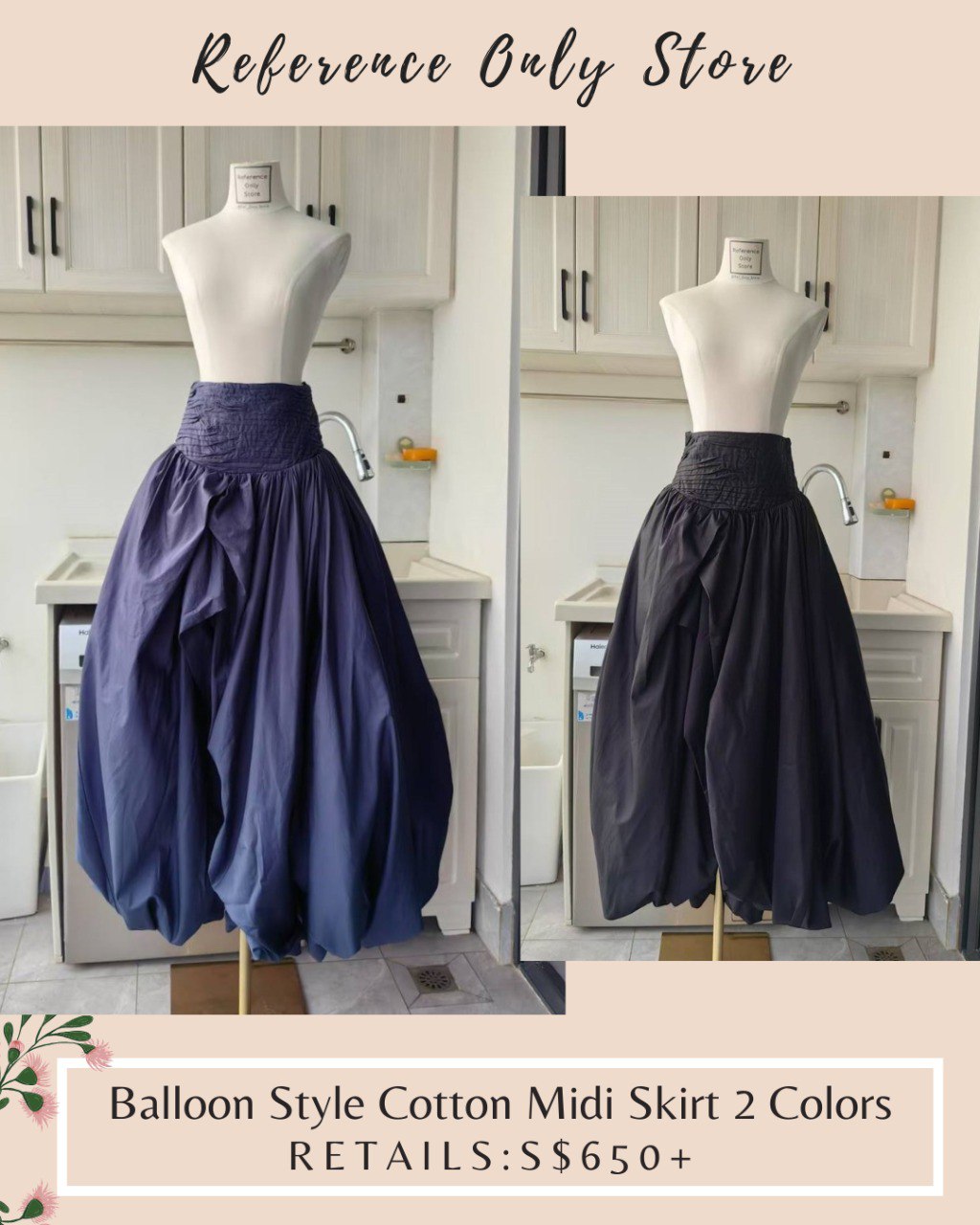 Aj Cotton Maxi Bubble Skirt