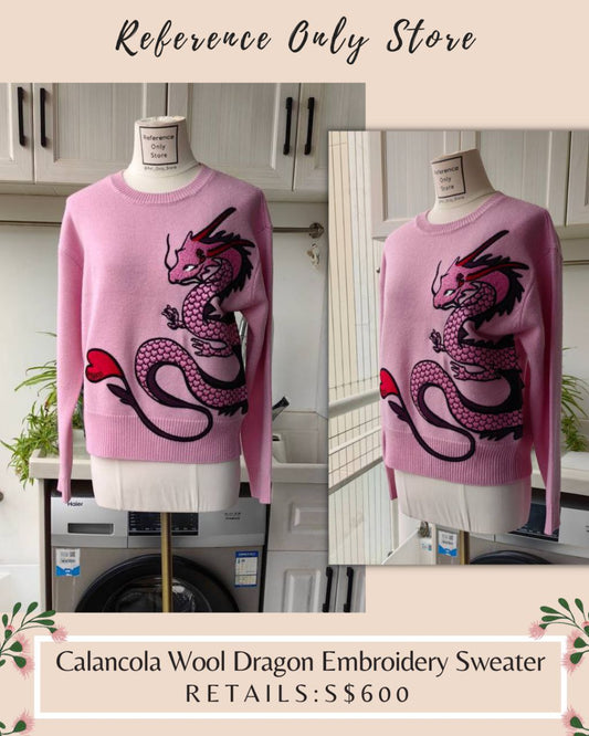 PK Calancola Wool Dragon Embroidery Sweater