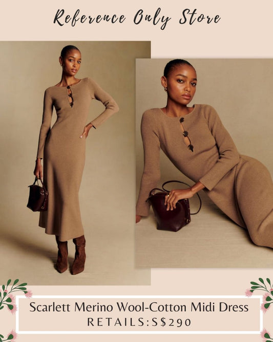 SZ Scarlett merino wool cotton midi dress