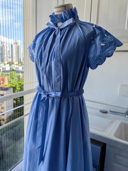 CL Amaretti Reversible cotton midi dress