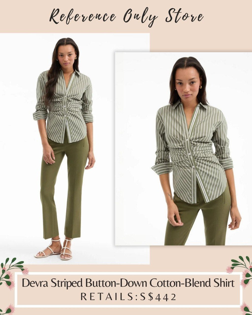Vb Devra striped button down shirt