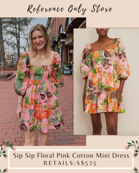 Cc Sip Sip Pink Floral Mini Dress