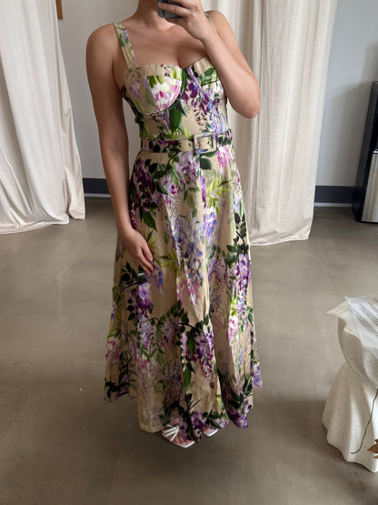 CC Calypso Floral linen dress in 2 colors