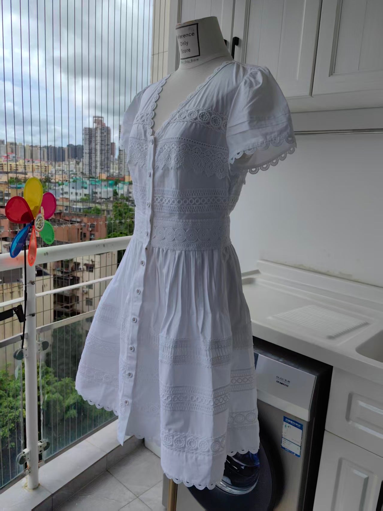 CC Waldorf cotton mini dress ivory