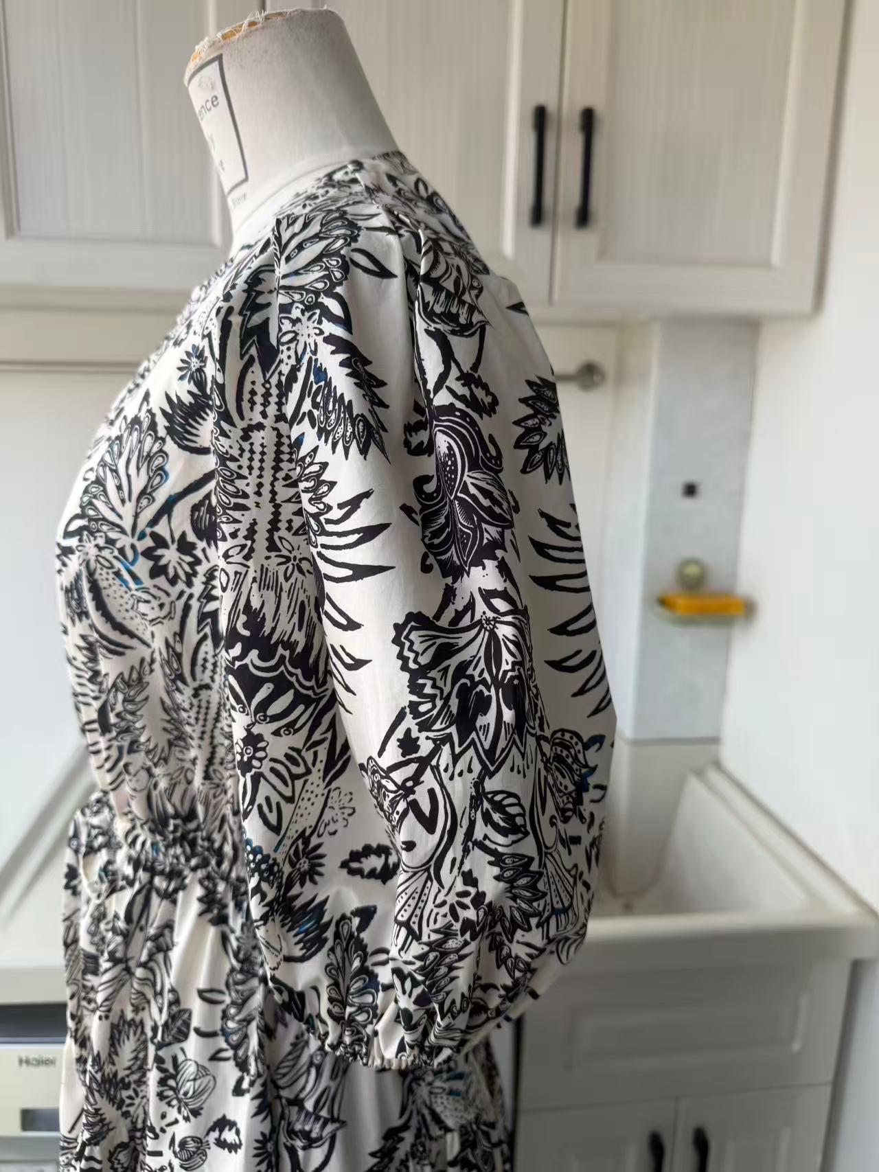 UJ Harriet cotton puff sleeve midi dress