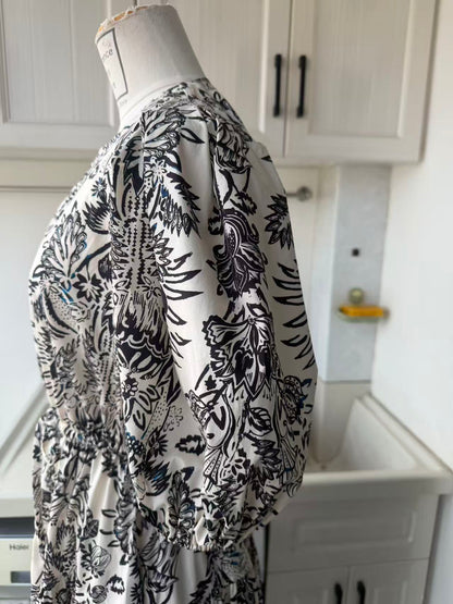 UJ Harriet cotton puff sleeve midi dress