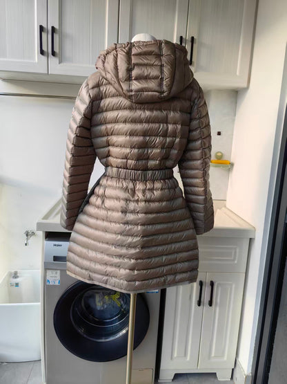 MC Oredonne hooded long down jacket