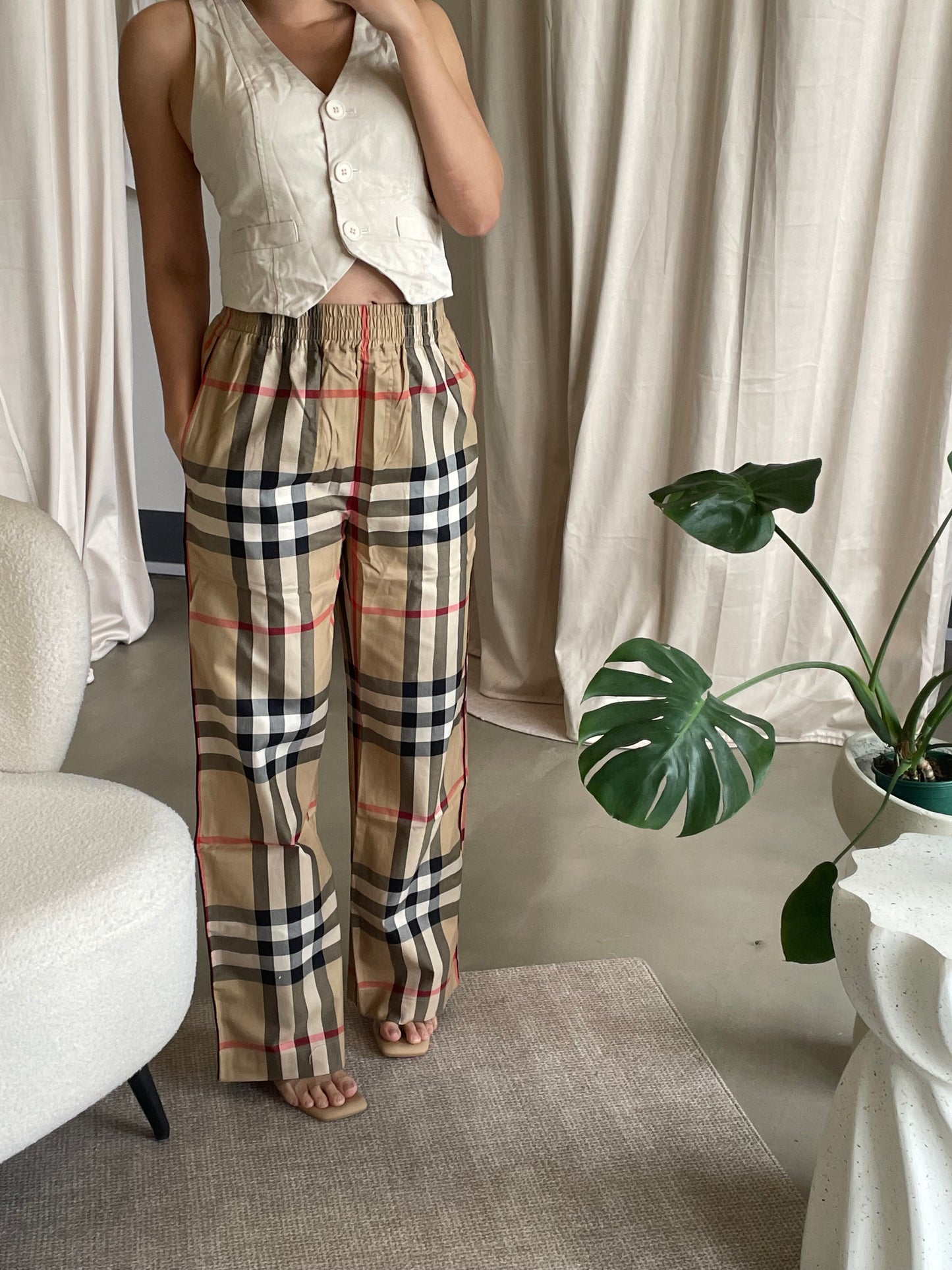 BBR Check Cotton trousers in archival check