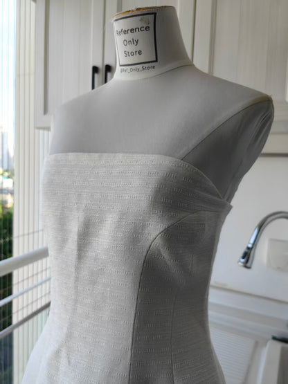 ALX White Cruz cotton blend mini dress