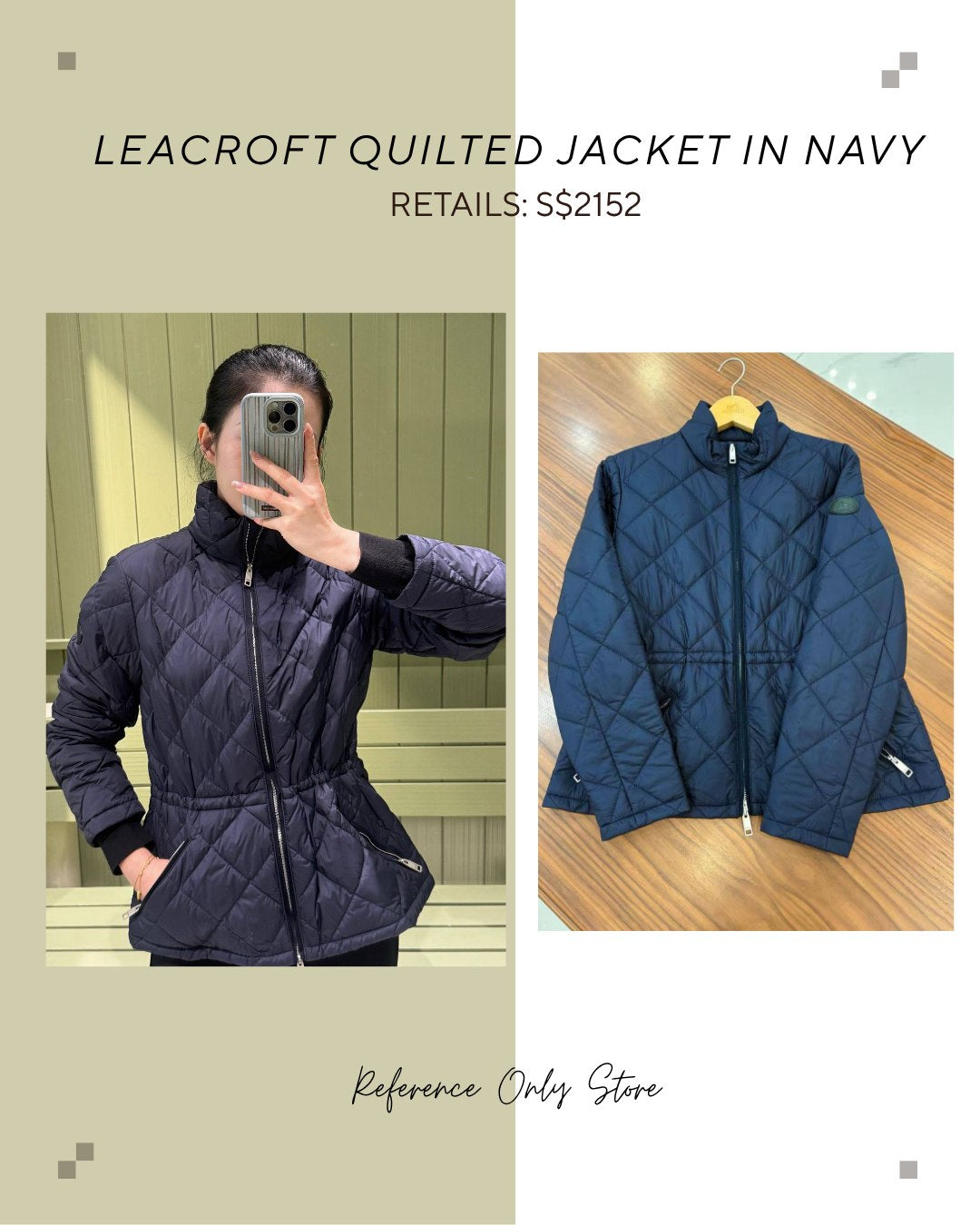 BBR leacroft quilted jacket in navy