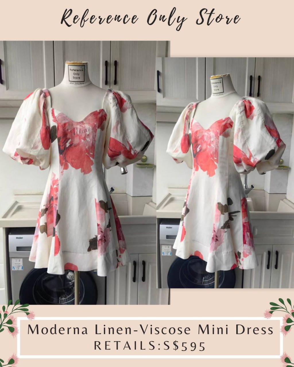 AJ Moderna linen viscose mini dress