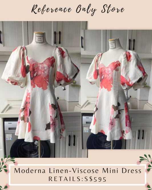 AJ Moderna linen viscose mini dress