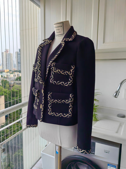 EA Wool Blend Button Up tweed jacket