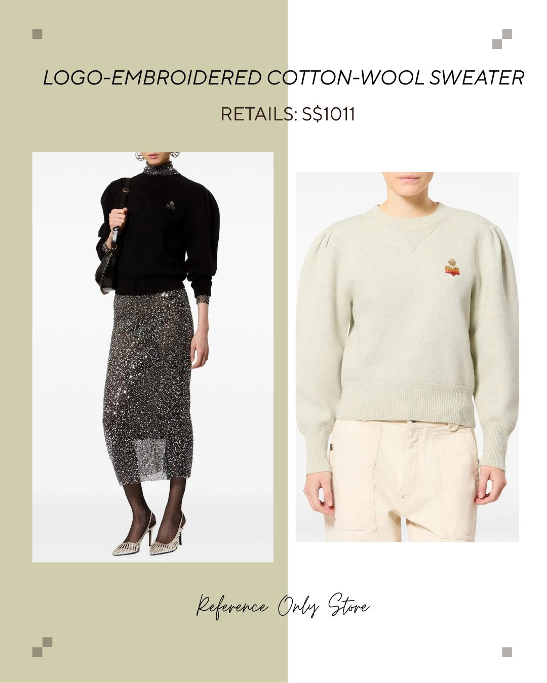 IM Logo embroidered cotton - wool blend sweater