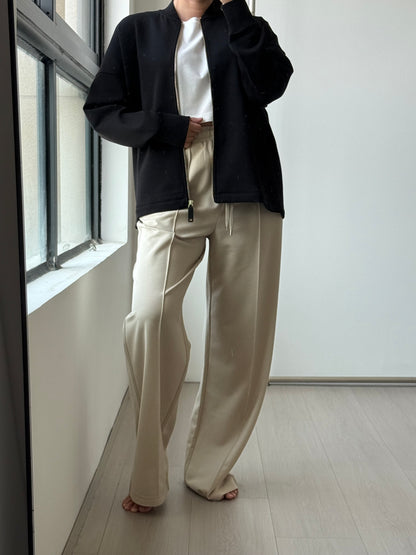 MM scuba cotton blend jersey blouson jacket