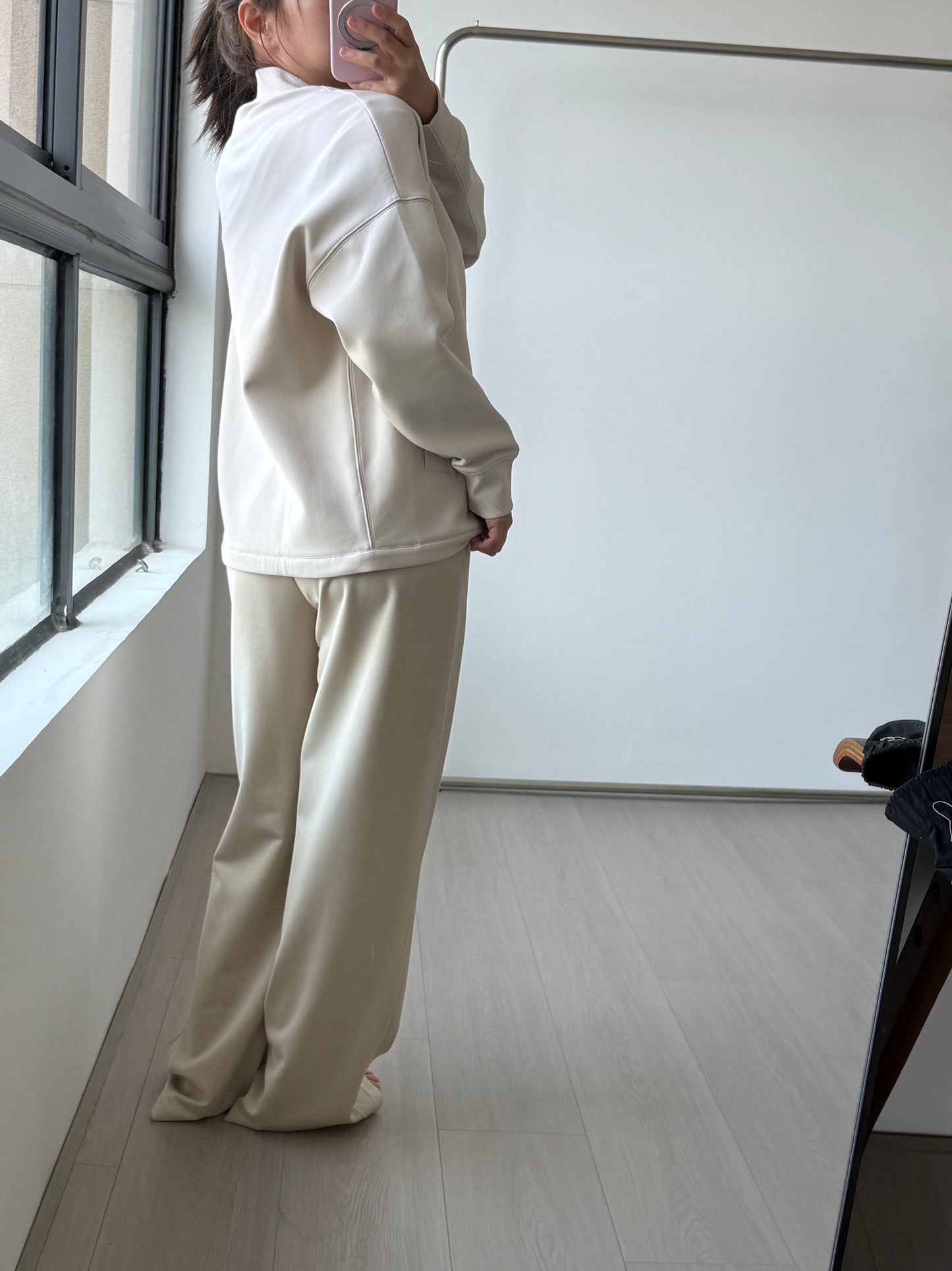 MM scuba cotton blend jersey blouson jacket