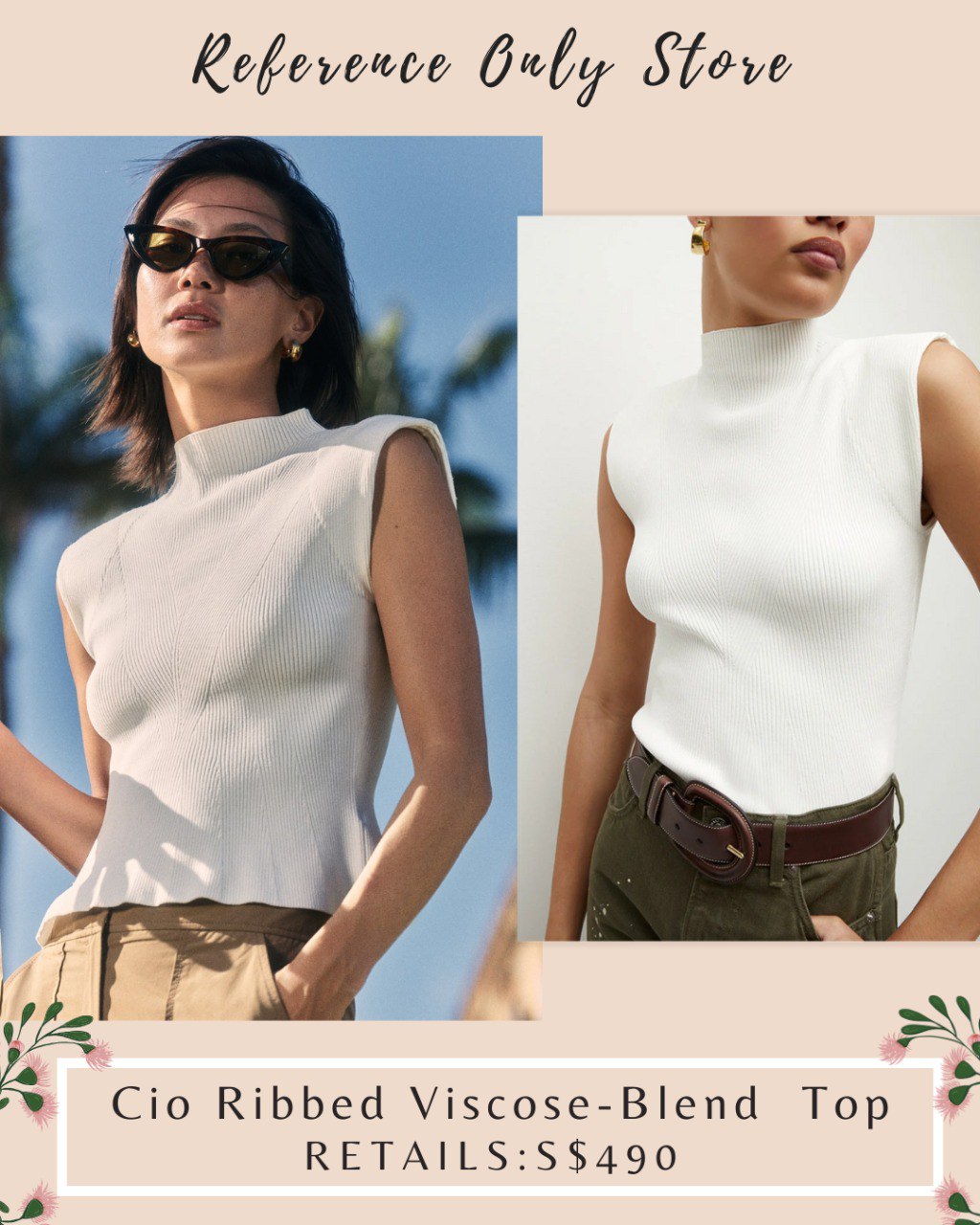 VB Cio ribbed viscose top