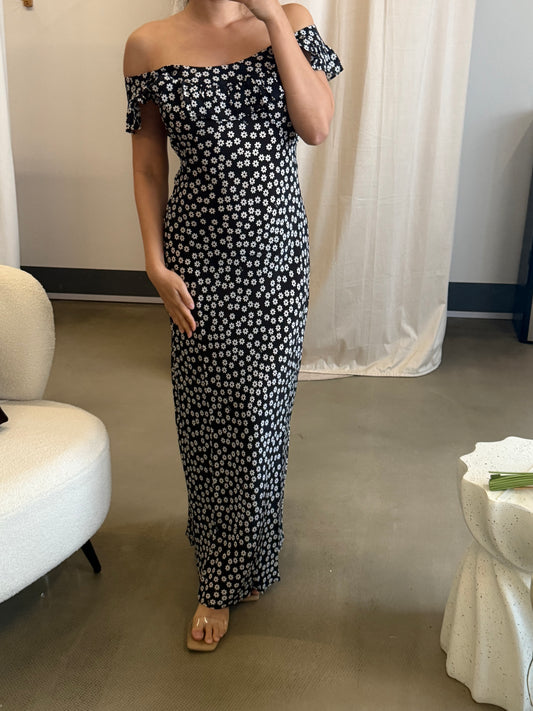 RP The Minnie Silk midi dress in dance floral black