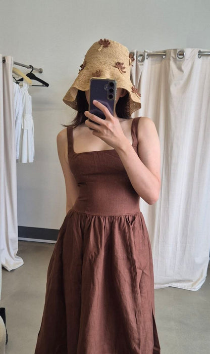 ALN Palm raffia bucket hat