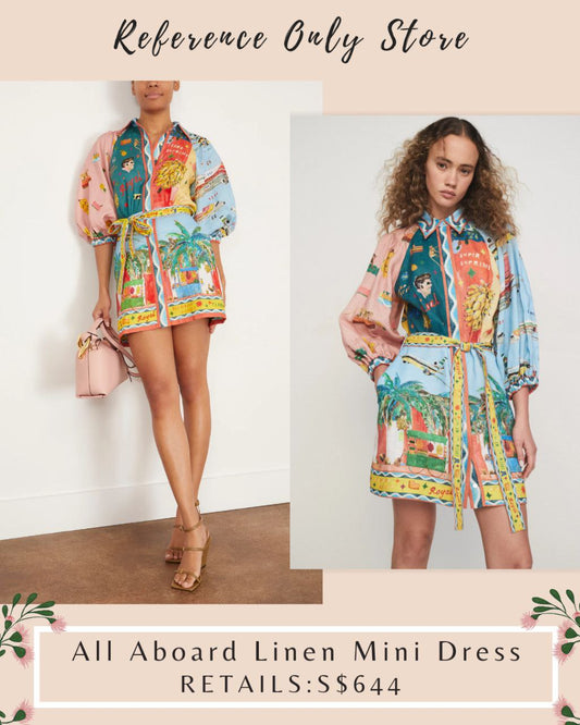 AM All Aboard Linen Mini Dress