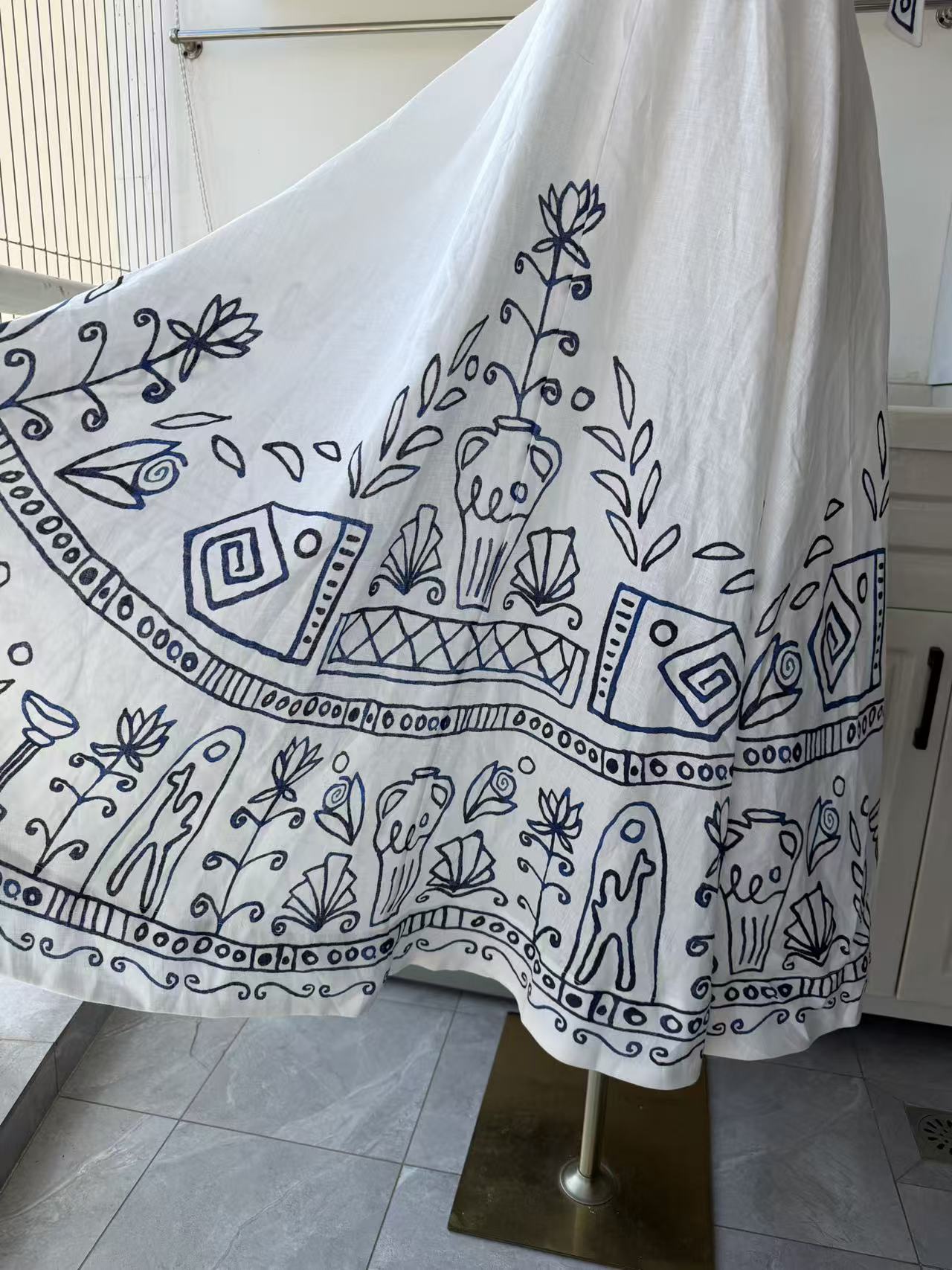 AM Marrakech ballet linen midi sun dress