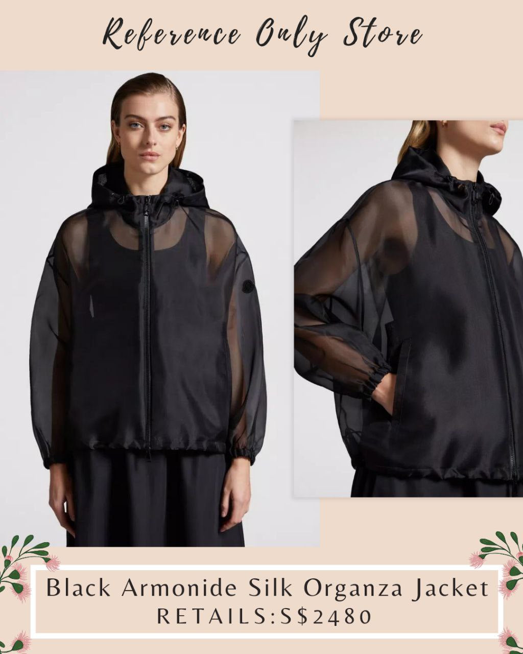 MC Black Armani’s silk organza Jacket