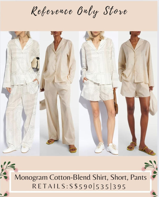 Tot Monogram Cotton blend shirt, shorts , pants