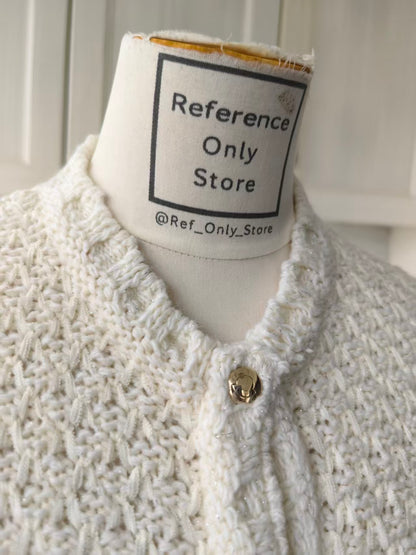 MC padded wool and cotton cardigan long top